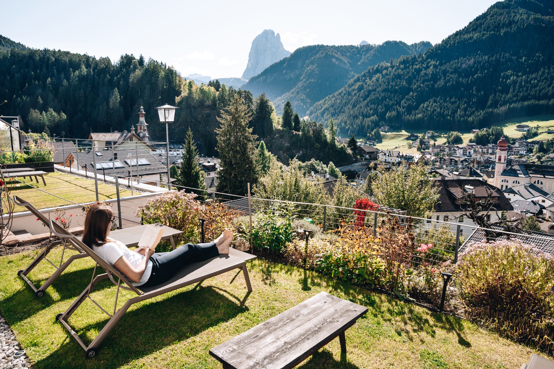 Sdraie con vista sul Sassolungo